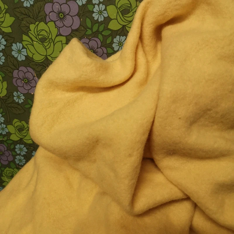 Single Soft Warm Yellow Wool Blanket Bedspread