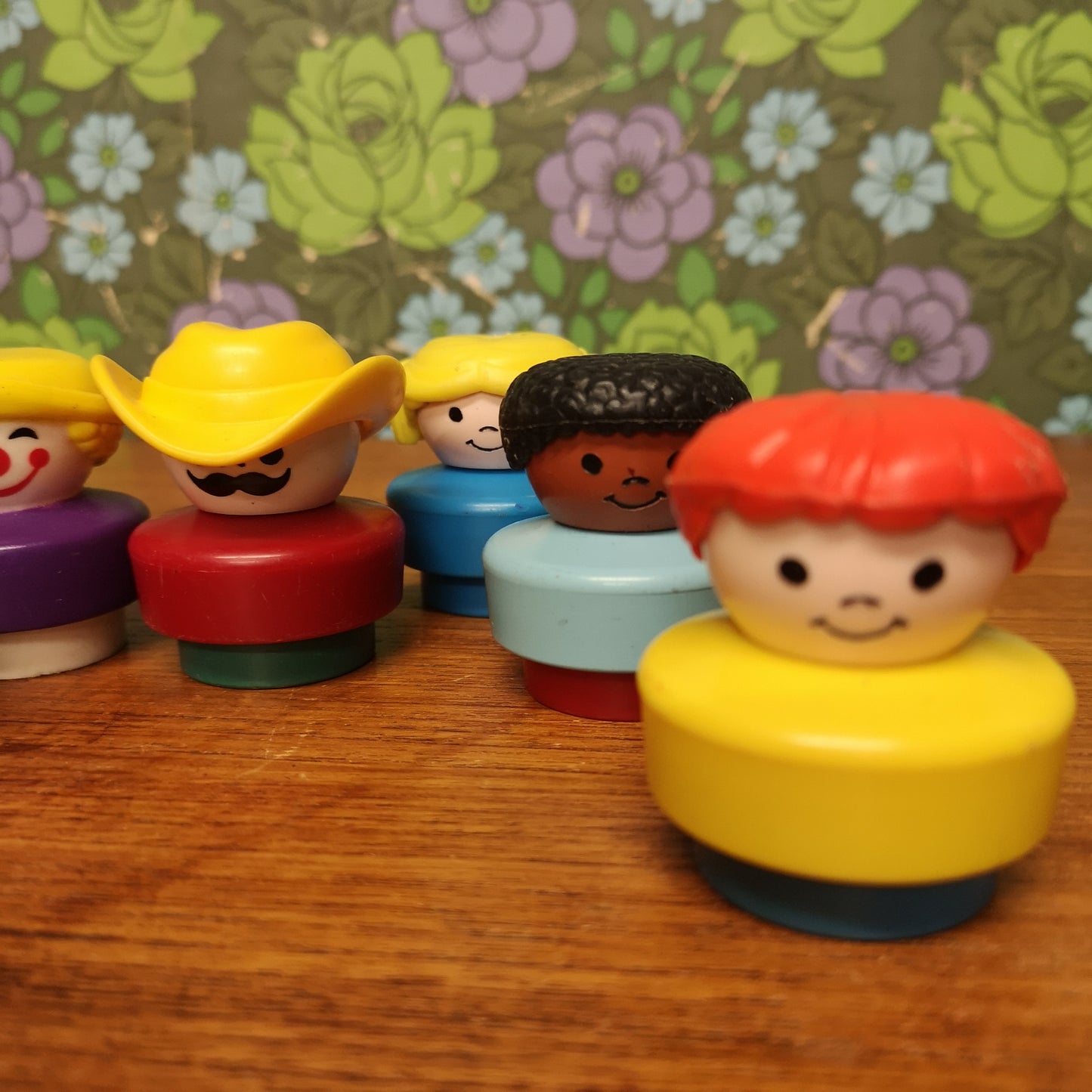 Set 6 Vintage 90's Chunky Little People Fisherprice Toys