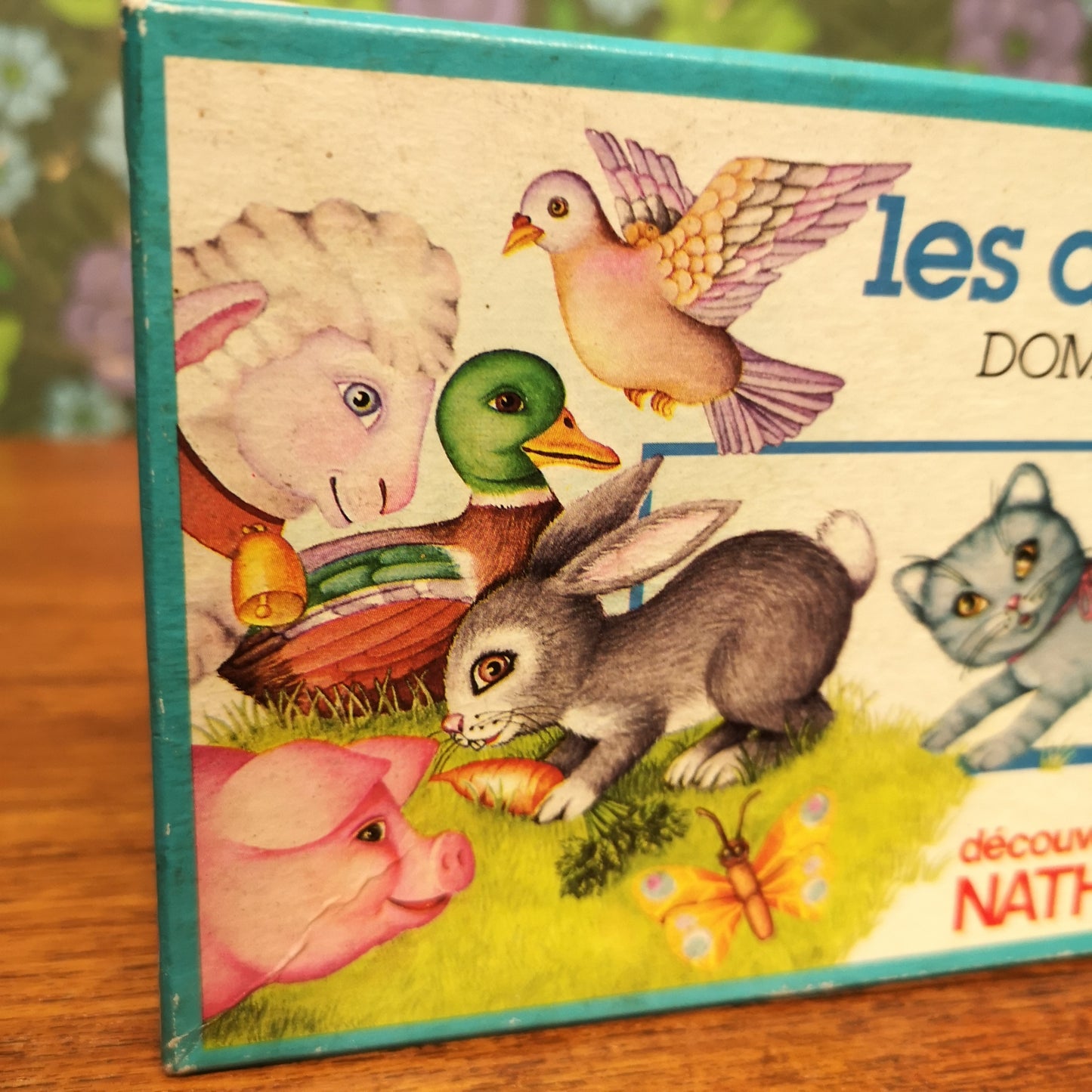 Vintage Animal Dominoes Game in French