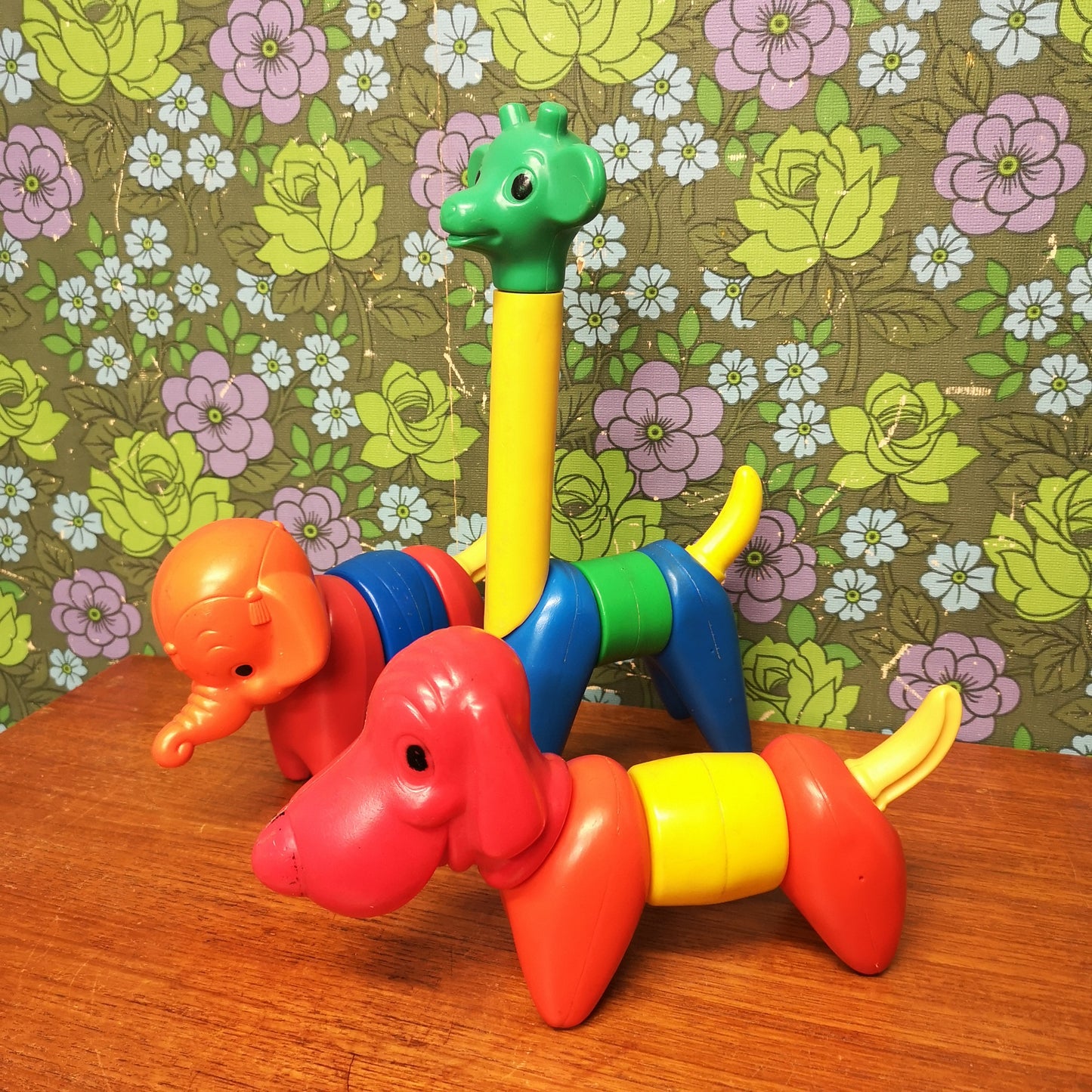 Tupperware Toy Animals Elephant Giraffe Dog Zoo it Yourself