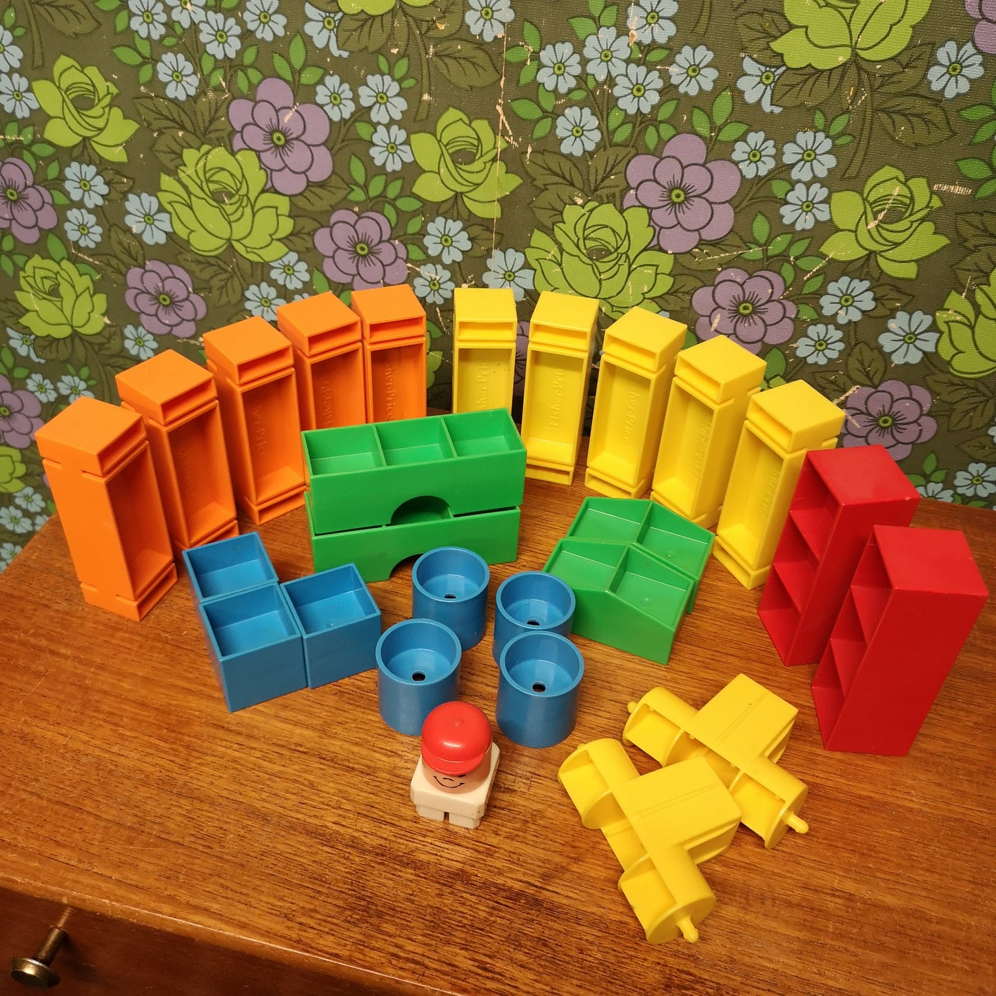 Vintage 80's Fisher Price Blocks n More Building Blocks Set