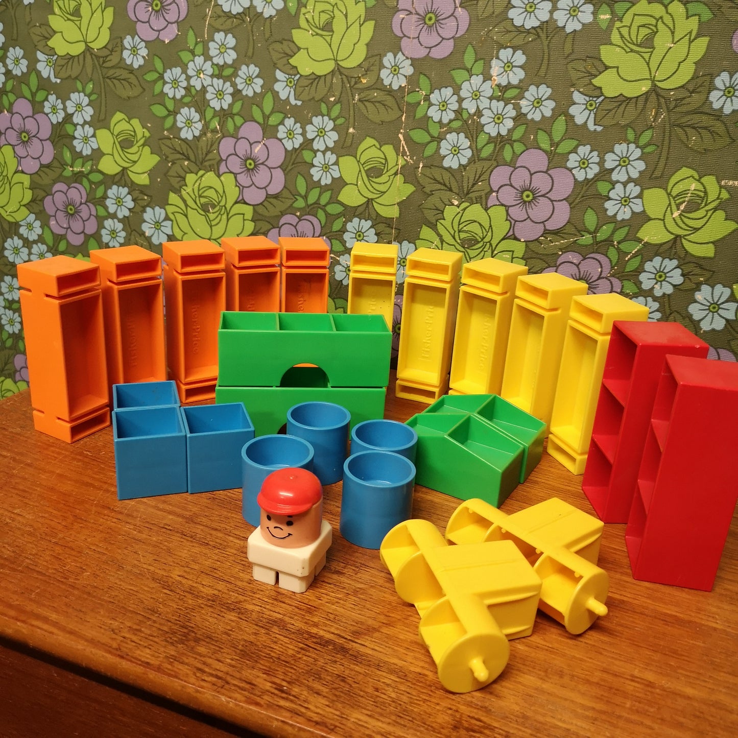 Vintage 80's Fisher Price Blocks n More Building Blocks Set