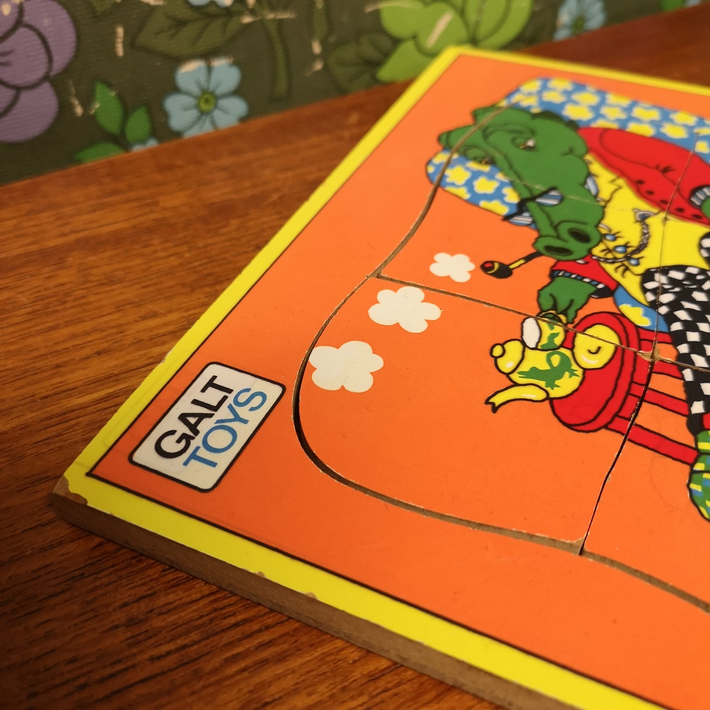Vintage Galt Crocodile Wooden Jigsaw Puzzle