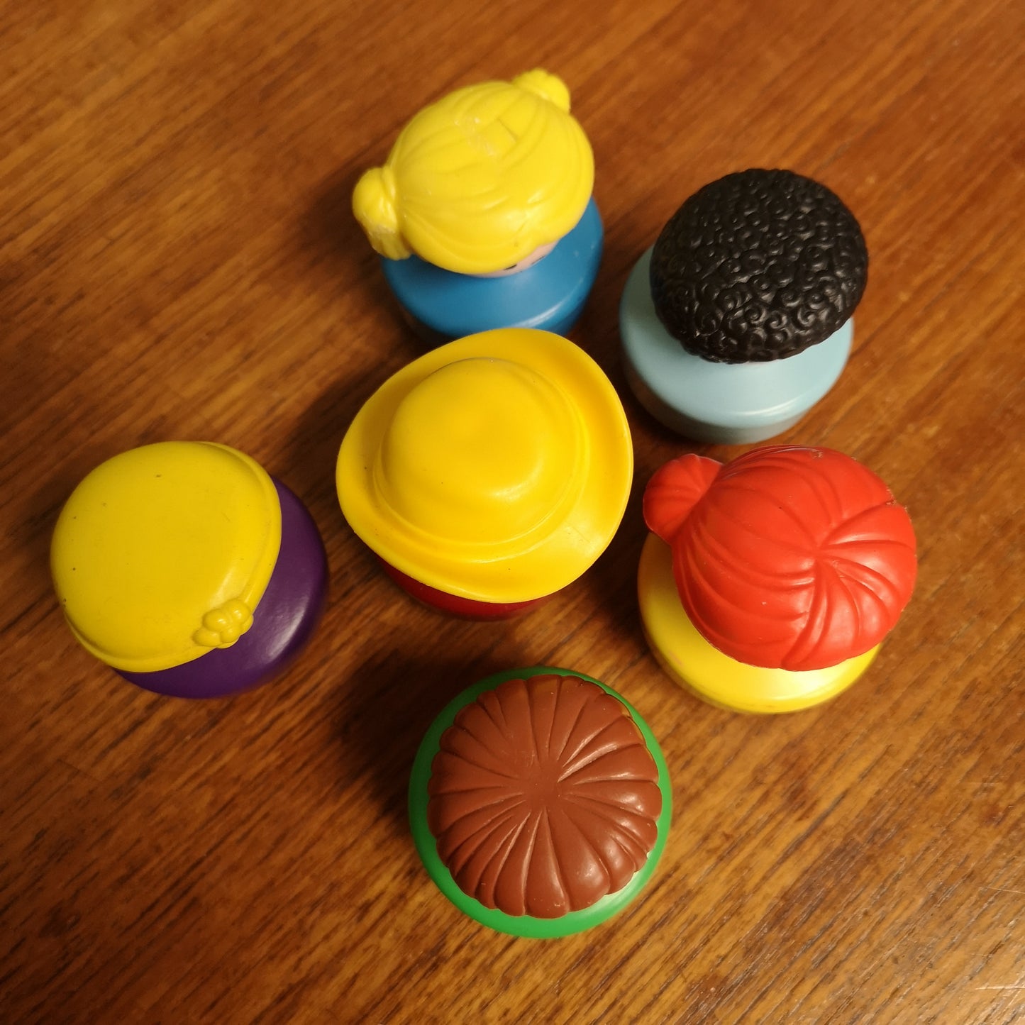 Set 6 Vintage 90's Chunky Little People Fisherprice Toys