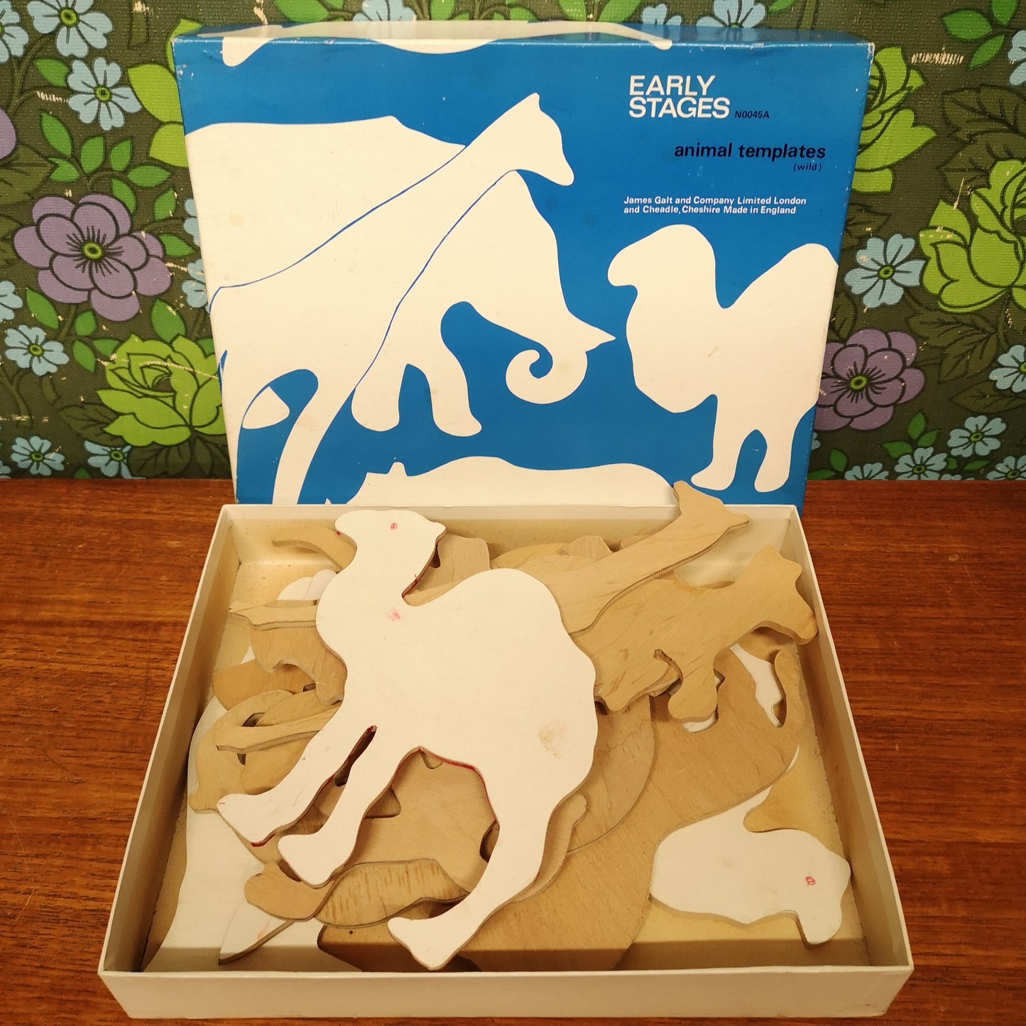Vintage Galt Toys Zoo Jungle Animal Drawing Templates Stencils