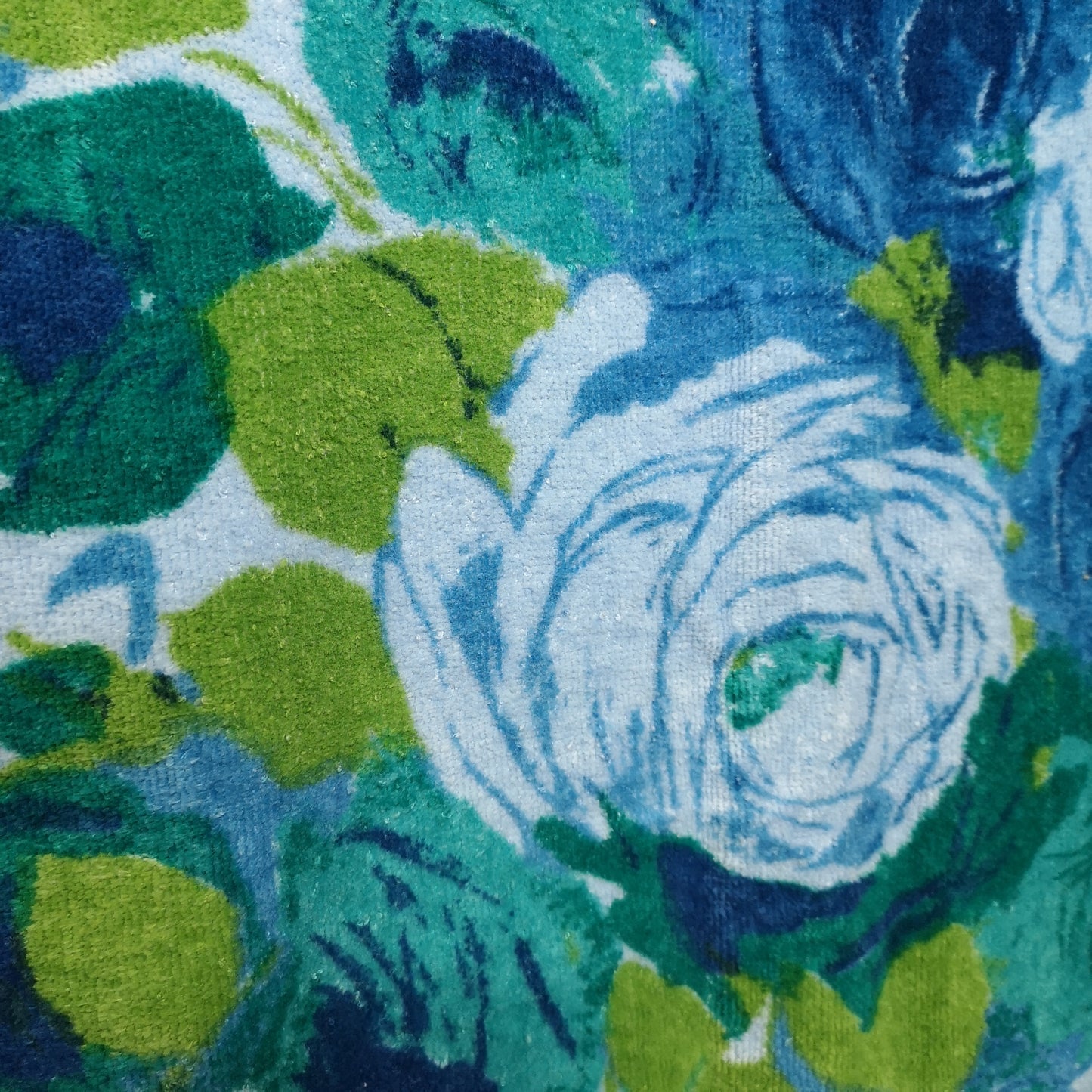 Blue Green Floral Vintage Cannon Monticello Towel Bale Bundle