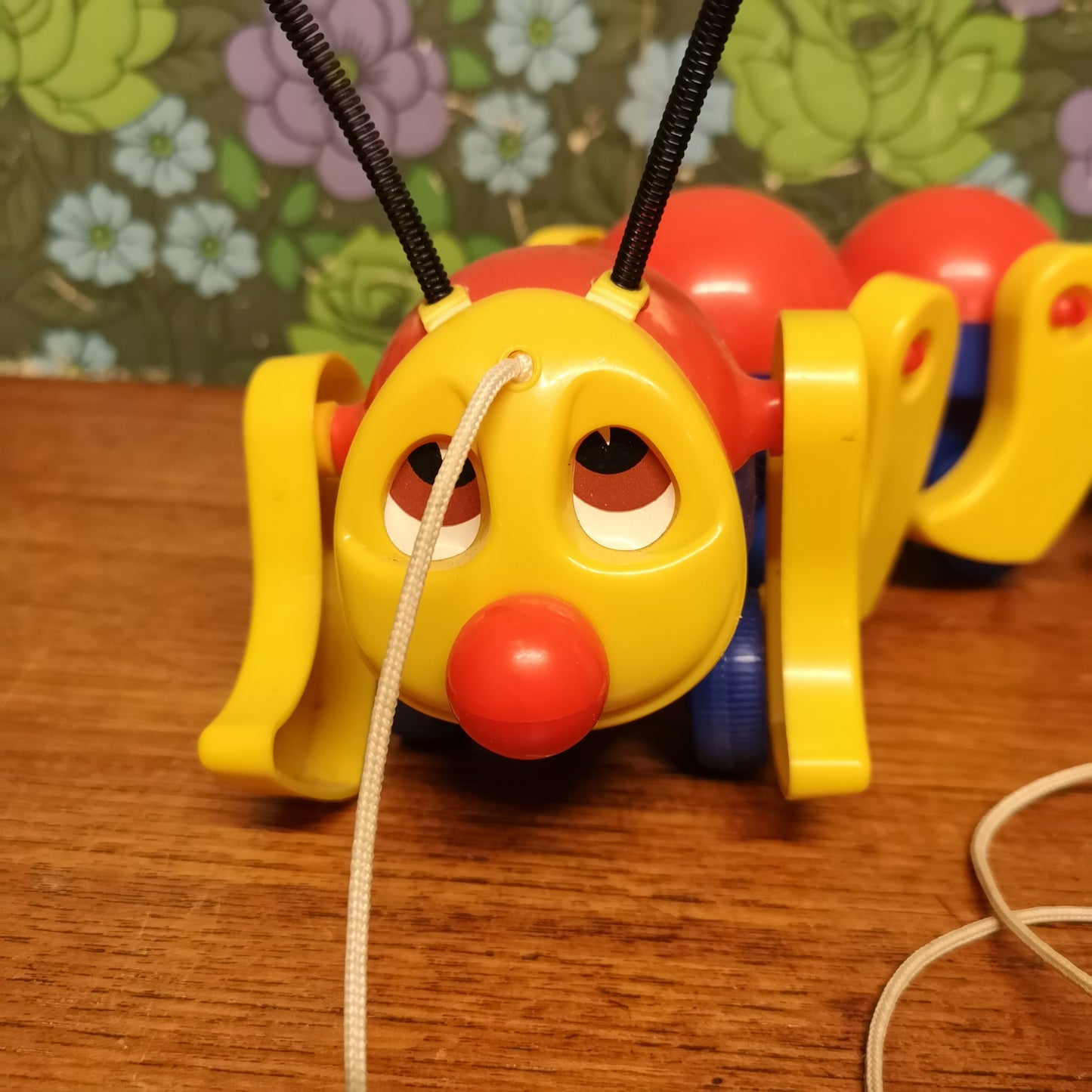 Vintage 80's 90's Kiddicraft Pull Along Caterpillar Toy