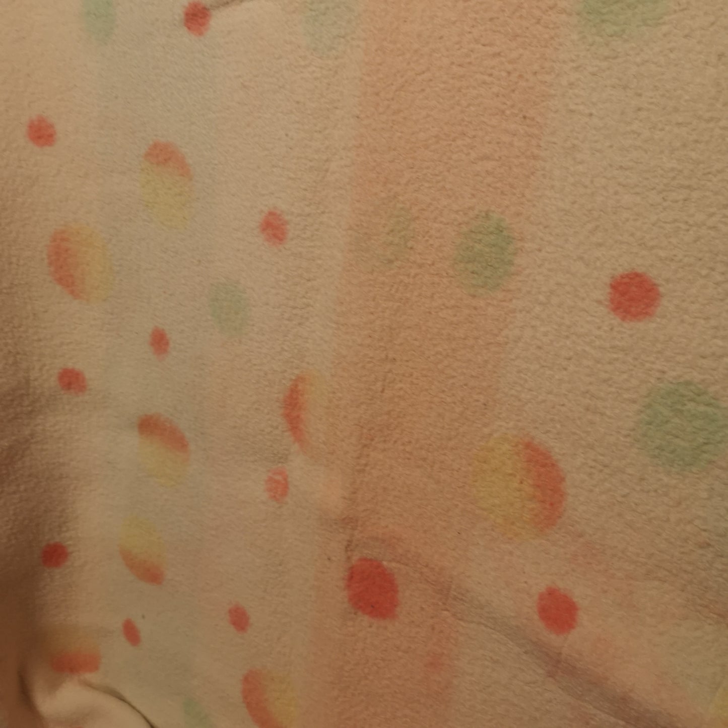 Vintage Retro Large Thick Warm Reversible Checked Spotty Blanket Bedspread