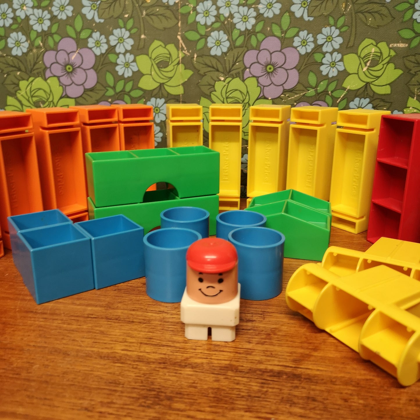 Vintage 80's Fisher Price Blocks n More Building Blocks Set