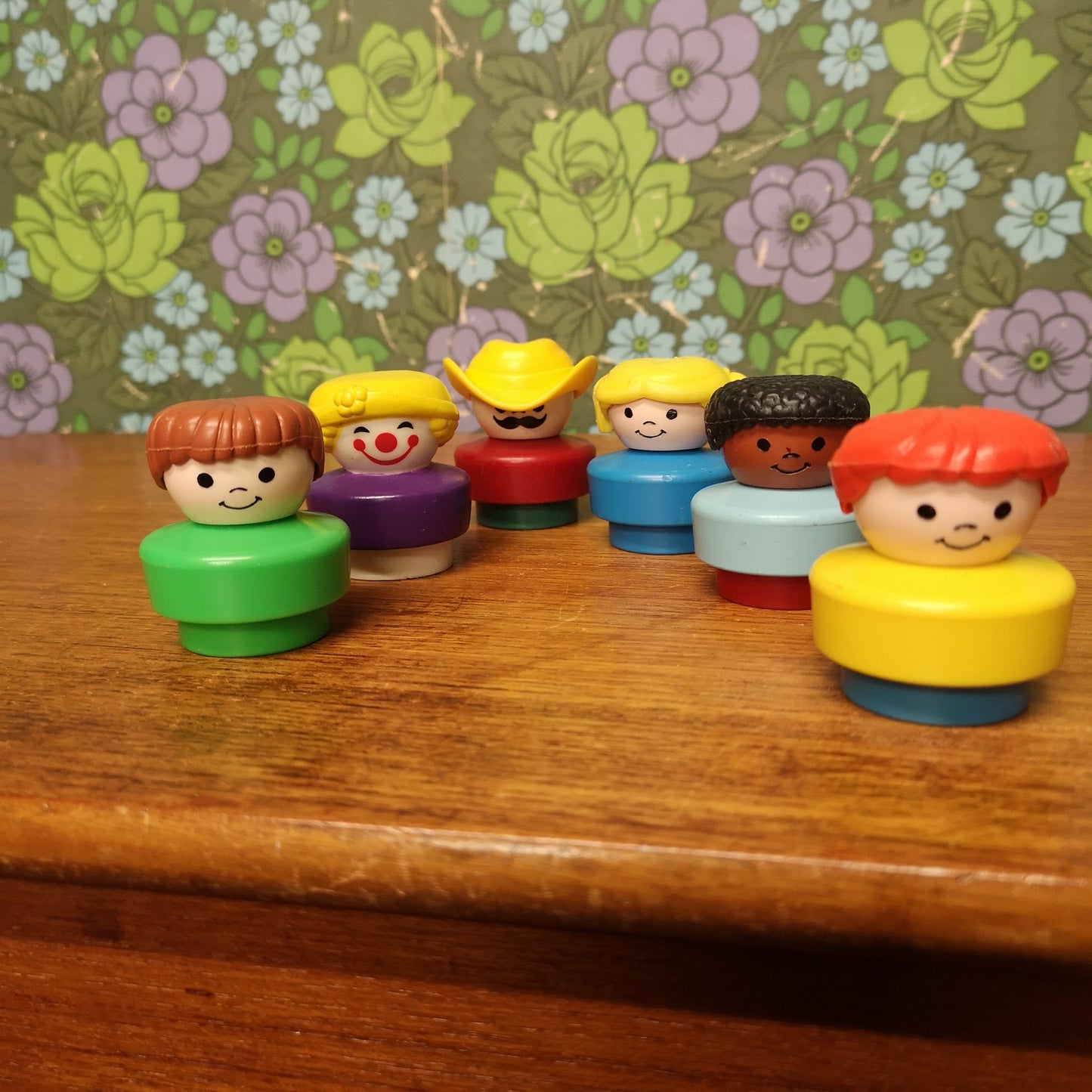Set 6 Vintage 90's Chunky Little People Fisherprice Toys