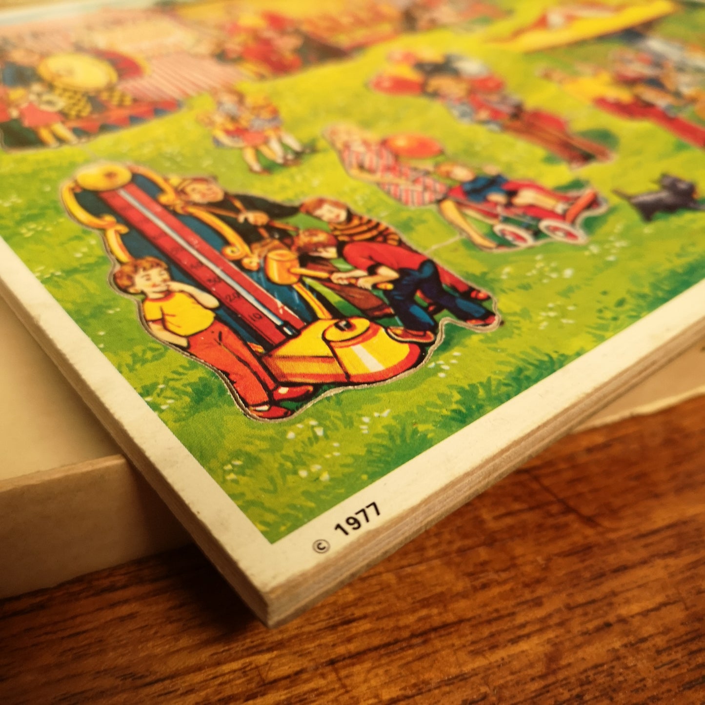 Vintage 70's Wooden Fairground Tray Puzzle by Victory