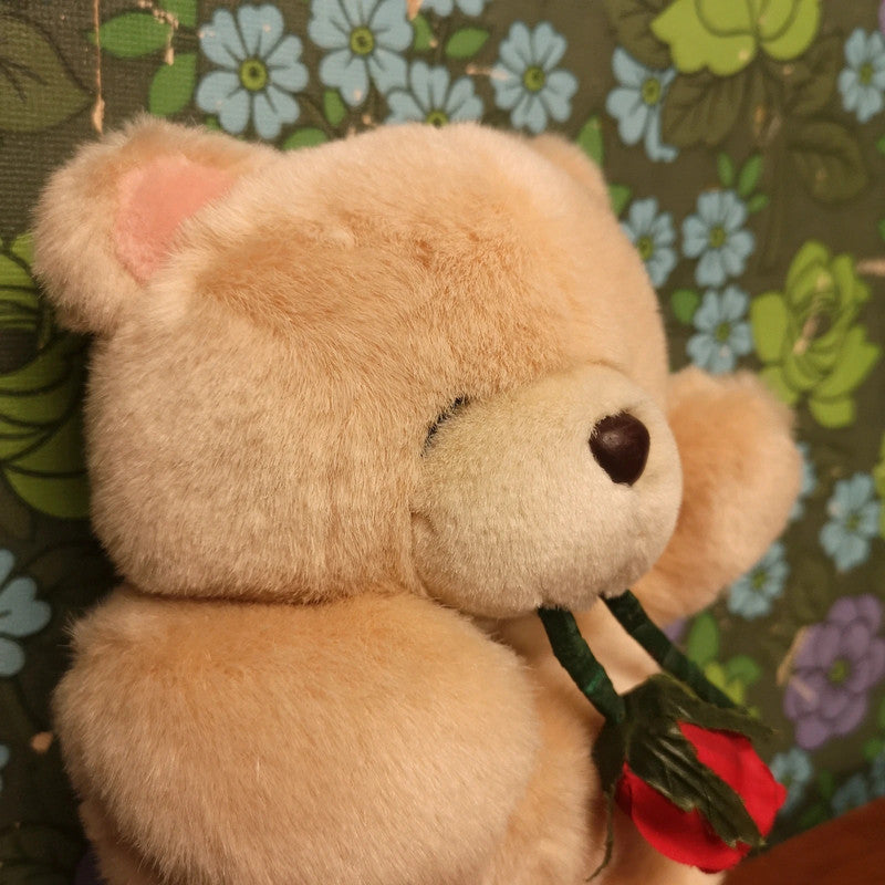 Vintage Forever Friends Teddy bear with Rose Romantic