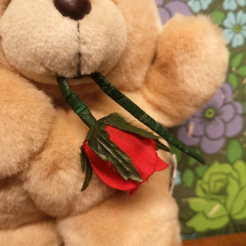 Vintage Forever Friends Teddy bear with Rose Romantic