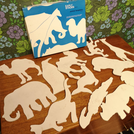 Vintage Galt Toys Zoo Jungle Animal Drawing Templates Stencils