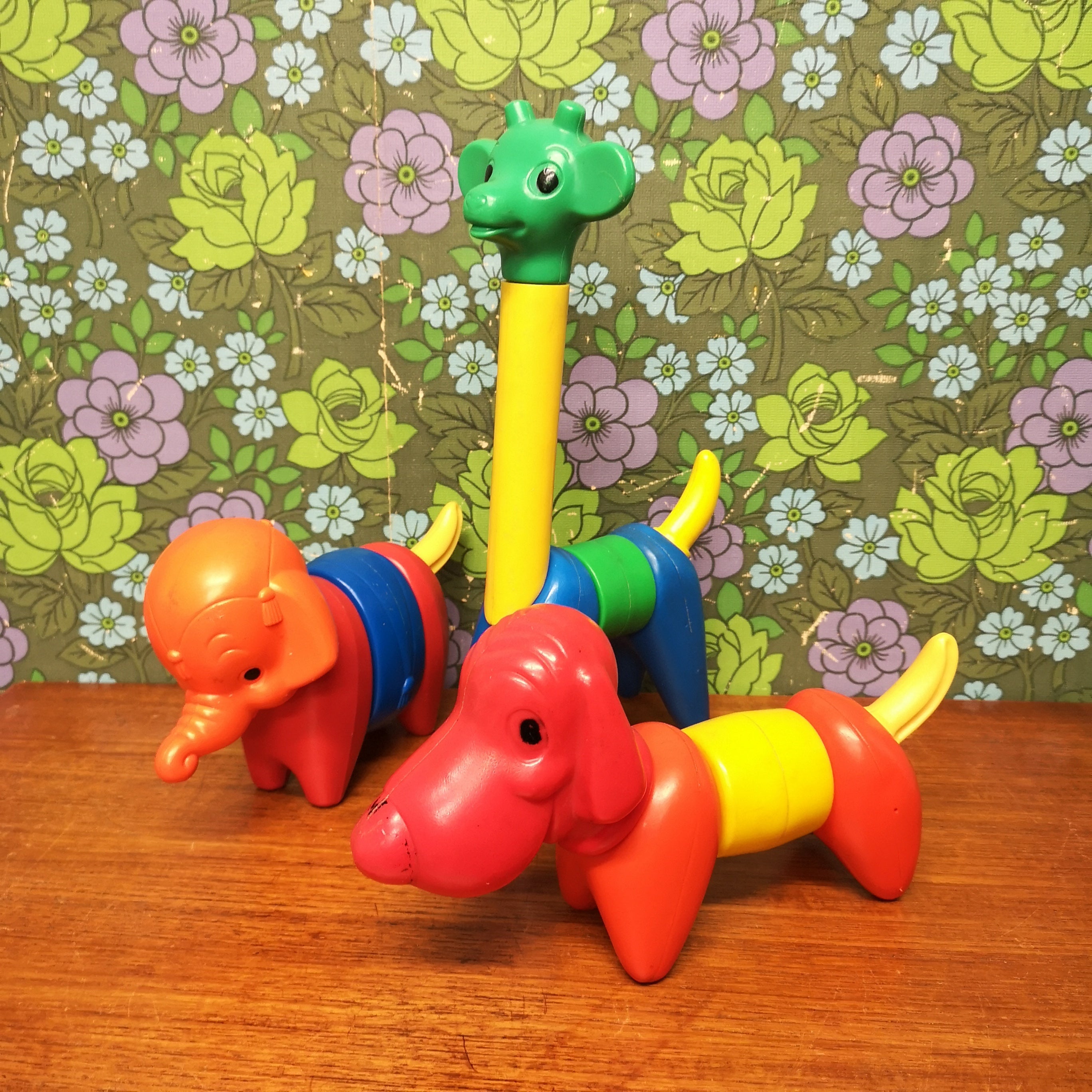 Tupperware Toy Animals Elephant Giraffe Dog Zoo it Yourself ...