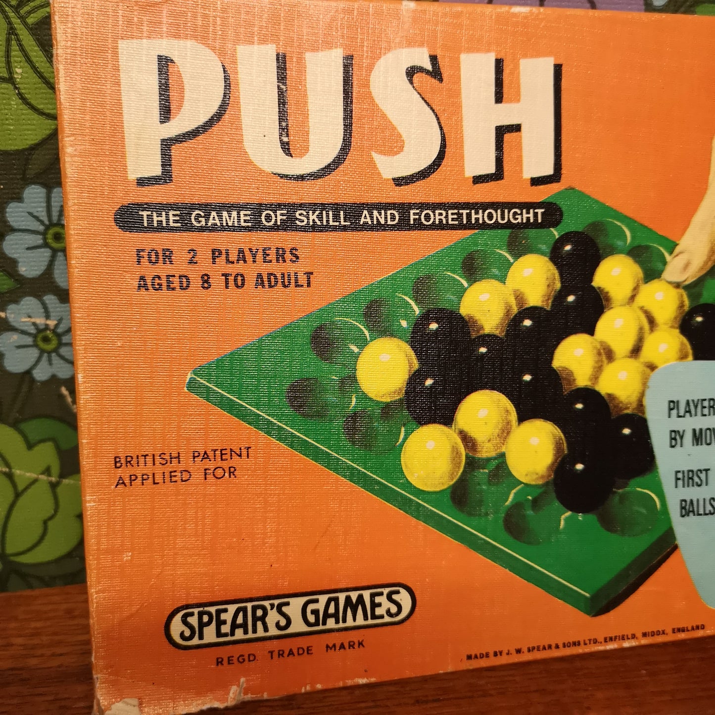 Vintage Push Spears Strategy Board Game