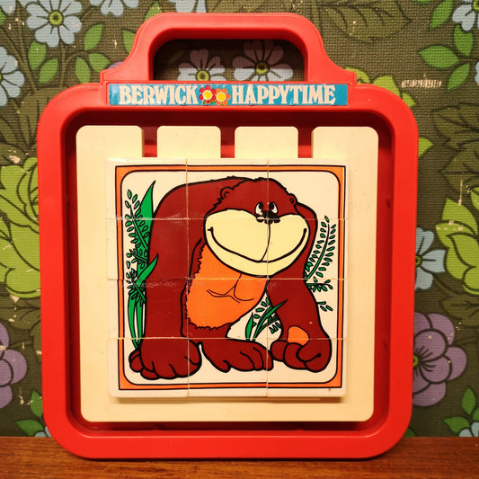 Vintage Berwick Puzzle Slider Game Monkey