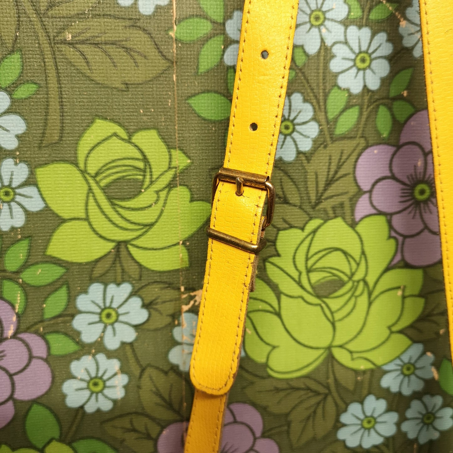 Bright Yellow Leather Bucket Shoulder Bag Handbag