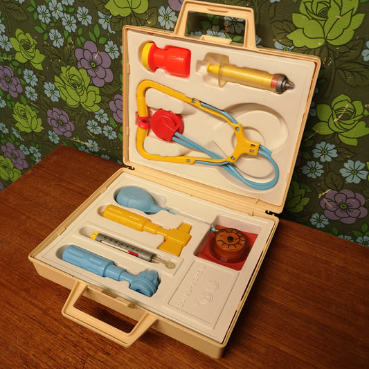 Vintage Fisher price Medical Kit Case 1977 #936
