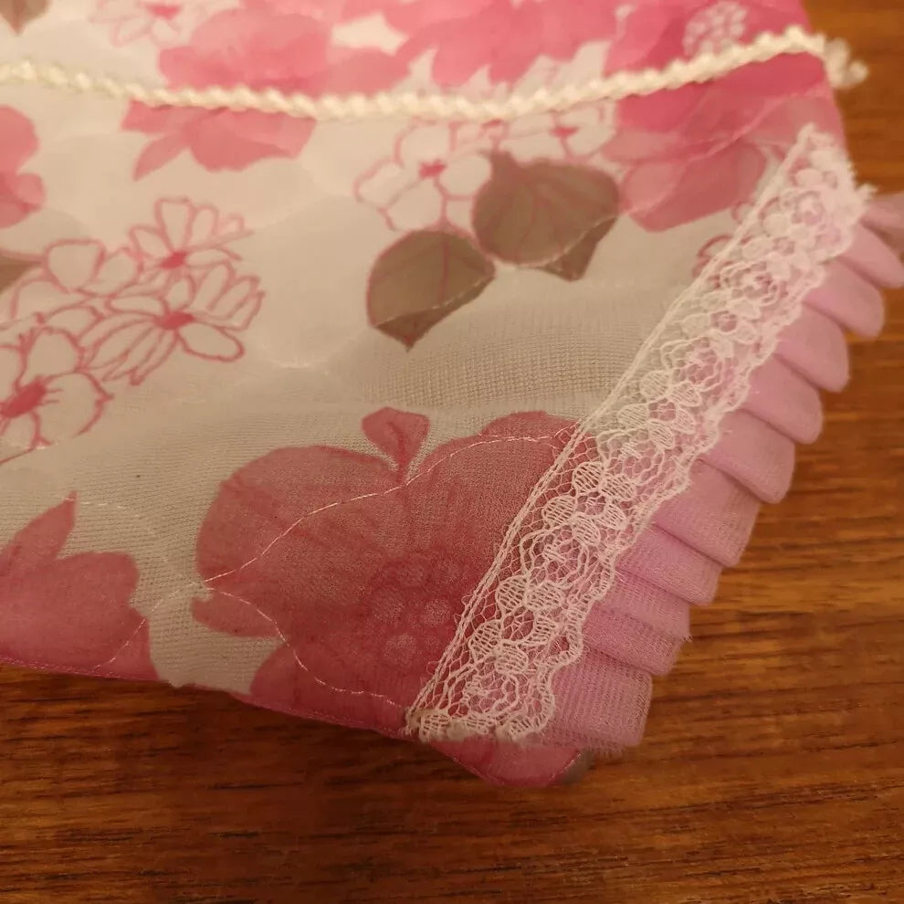 Vintage Pink Floral 50's Style Washing Line Peg Bag - Handmade