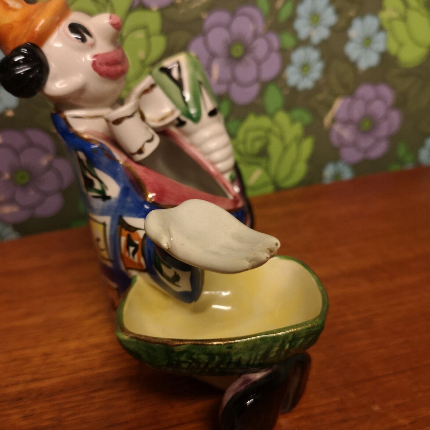 Vintage 50/60's Pottery Clown Figure Vase/Desk Tidy - Febland Italy