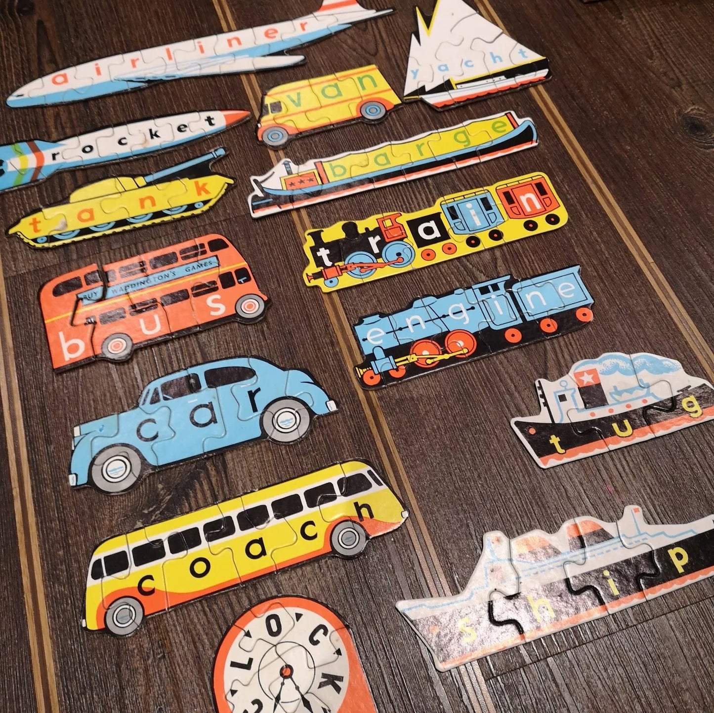 Vintage 60's Waddington Things That Go Puzzle