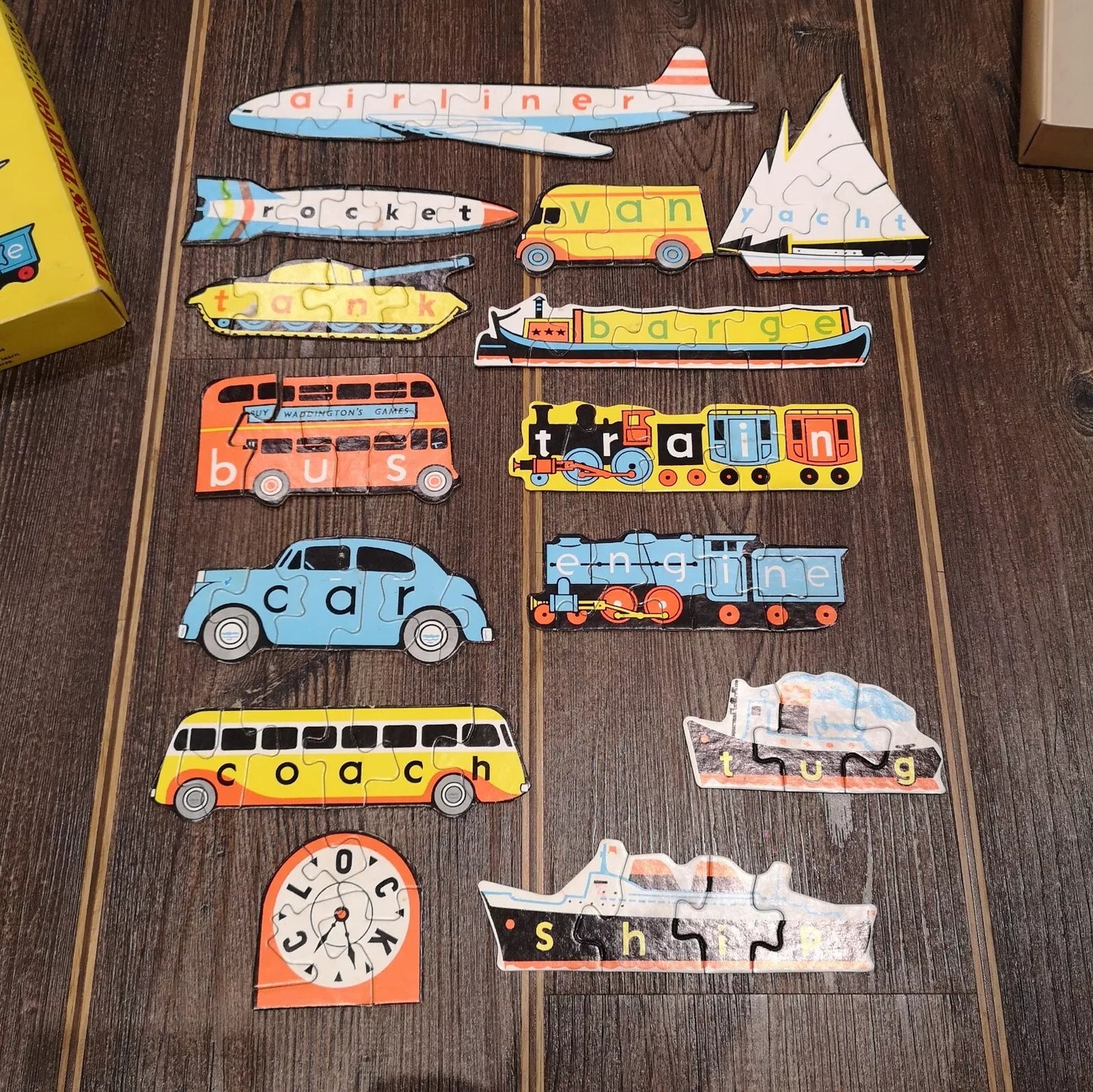 Vintage 60's Waddington Things That Go Puzzle